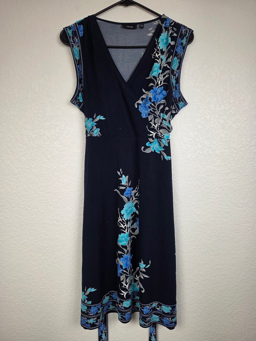 Medium Floral Navy Blue Y2K Mini Dress